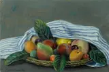 Natura morta con canovaccio a righe by Nino Tirinnanzi, Autentica dell'Archivio dell'opera di Nino Tirinnanzi a cura di Piero Pananti., offered Dec 2014