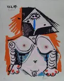Ritratto immaginario by Pablo Picasso, 1969, d'apres. Firma in lastra in alto a sinistra e in basso a destra, offered Dec 2014