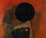 Roberto Crippa, Sole nero, 1969, Sul verso: firma
