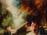 Mario Pobbiati, Paesaggio con figure
