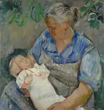 Ennio Pozzi, Vecchia con bimba