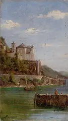 Carlo Jotti, Veduta del Santuario Madonna della Punta a Maccagno
