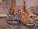 Barche in porto by Ludovico Tommasi, 1912, offered Oct 2014