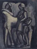 Frammento etrusco by Mario Sironi, 1956, offered Oct 2014