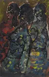 Michail Fëdorovi Larionov, Tre figure, Siglato in basso a destra: M.L.