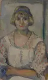 Giovanni Costetti, Ritratto di donna, oil on cardboard