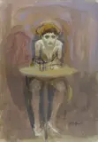 Alberto Sughi, Donna al tavolo