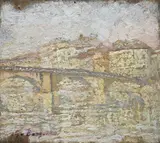Ponte Santa Trinita by Guido Borgianni, 1945, Fimato in basso a sinistra: G. Borgianni", offered Jul 2014