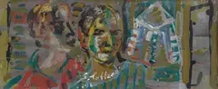 Due figure by Silvio Loffredo, 1980, offered Jul 2014