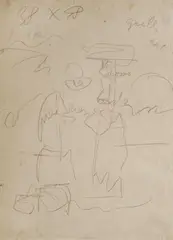 Schizzo by Renato Natali, pencil on paper, offered Jul 2014
