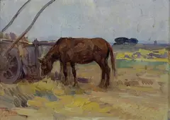 Filippo Anivitti, Cavallo al pascolo