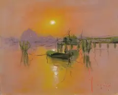 Barca ormeggiata by Aldo Mazzi, offered Jul 2014