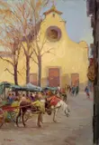 Piero Danti, Mercatino in Santo Spirito, 1974