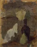 Ugo Capocchini, Natura Morta, oil on cardboard riportato on compensato