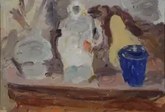Natura morta by Mario Marcucci, oil on cardboard, offered Jul 2014