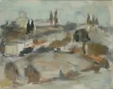 Giorgio Polikratys, Paesaggio a Marignolle, 1964, Sul verso: firma