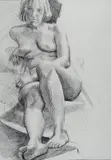 John Jacobsmeyer, Nudo disteso, pencil on paper
