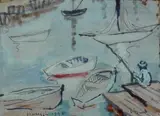 Vieri Vagnetti, Pescatore sul molo, 1946