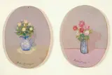 Stefano Bottosso, Fiori, 1976, due piccoli dipinti firmati e datati.