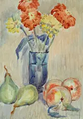 Natura morta con fiori e frutta by Emilio Mazzoni Zarini, offered Jun 2014