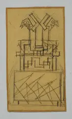 Composizione by Fortunato Depero, pencil on paper, offered Jun 2014