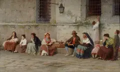 Natale Attanasio, L'attesa (o I parenti dei carcerati), 1898