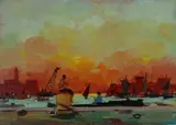 Porto Vecchio a Livorno by Renato Natali, offered Apr 2014