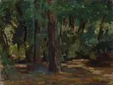 Sole tra gli alberi alle Cascine by Giovanni Fattori, 1880, offered Apr 2014