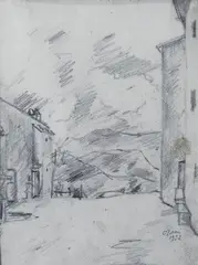 Strada di campagna by Ottone Rosai, 1932, offered Apr 2014