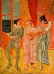 Pierrots by Aligi Sassu, 1951, offered Apr 2014