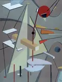 Lazar Markovich Lissitzky, Supermatismo, Sigla in basso a destra. Certificato di autenticità a cura del Dott. Cesare Lisandra in data