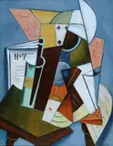 Lyubov Popova, Natura morta con carte