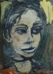 Ugo Capocchini, Volto, Sul verso: firma; timbro Galleria Santacroce
