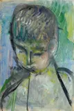 Mario Marcucci, Volto, mixed media on paper riportata on canvas