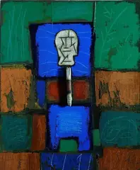 Commediens by Mimmo Paladino, 2002, Sul verso: etichetta Orler Galleria d'Arte; etichetta Rizziero Arte, offered Apr 2014