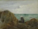 Vincenzo Cabianca, Monachine sugli scogli a Castiglioncello
