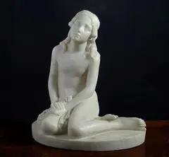 Fanciulla by Luigi Pampaloni, scultura in marmo, offered Feb 2014