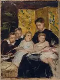 Michele Gordigiani, La famiglia del pittore