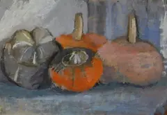 Zucche by Mario Marcucci, oil on cardboard, offered Feb 2014