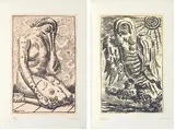 Alberto Savinio, La nostra Anima, 1944, 2 litografie all'interno del libro edito da Bompiani