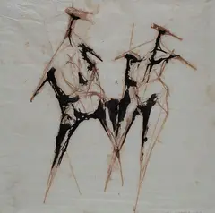 Figures standing by Lynn Chadwick, 1955, offered Dec 2013