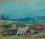 Antonio Ligabue, Paesaggio con cavallo e contadino