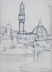 Veduta di Firenze by Llewelyn Lloyd, 1926, offered Dec 2013