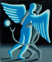 The devil's moon dance by Mark Kostabi, 2009, offered Nov 2013