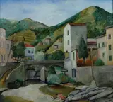 Silvio Pucci, Paesaggio con ponte