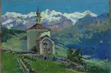 Ugo Mazzolari, Cappella di montagna, Sul verso: etichetta e timbro Uffici Imposte Garibaldi