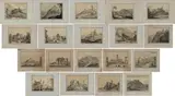 Alberto Pasini, Cartella di sedici litografie dei Castelli di Parma e Piacenza, 1850, dalla serie di trenta litografie sui castelli del ducato di Parma e Piacenza.Stampatore: Zucchi