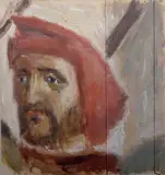 Mario Marcucci, Personaggio(da Masaccio), oil on canvas