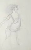 Ulvi Liegi, Figura femminile, Sul verso: abbozzi di figure.