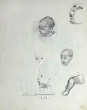 Cipriano Mannucci, Studi di teste infantili